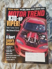 Motor Trend Magazine May 2001 First Drive Twin Turbo Viper Luxury Sedans