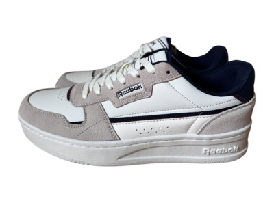 Reebok Court Chaos Men's Shoes Sneakers Leather Suede White Navy Size 10.5 NIB