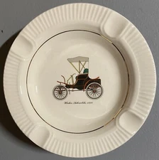 Vintage Porcelain 5.5” Ashtray Ash Tray 23k Gold Trim WINTON AUTOMOBILE 1898