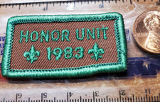 Honor Unit 1983 Embroidered Patch, BSA Boy Scouts Of America Uniform ww 