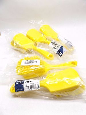 Lot of 5 Vikan 41896 Yellow Handle Brush 10X3  Stiff Bristle