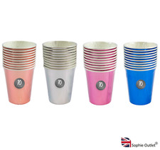 10pk Metallic Paper Cups Disposable Tableware Dinner Kids Birthday Party Decor