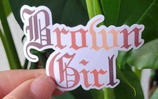 Brown Girl Die Cut Vinyl Sticker
