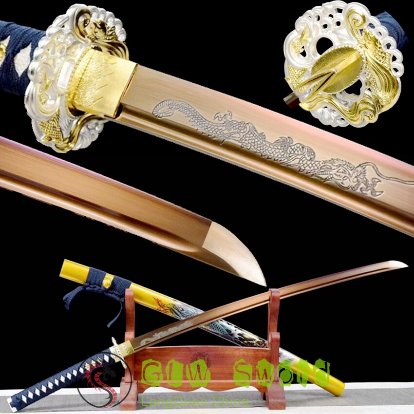 Real Sharp Katana Sword – Full Tang High Carbon Steel Blade, Handmade Japanese Samurai Sword For Collectors & Martial Arts