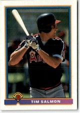 1991 Bowman Tim Salmon #203 Rookie RC California Angels Los Angeles Anaheim 