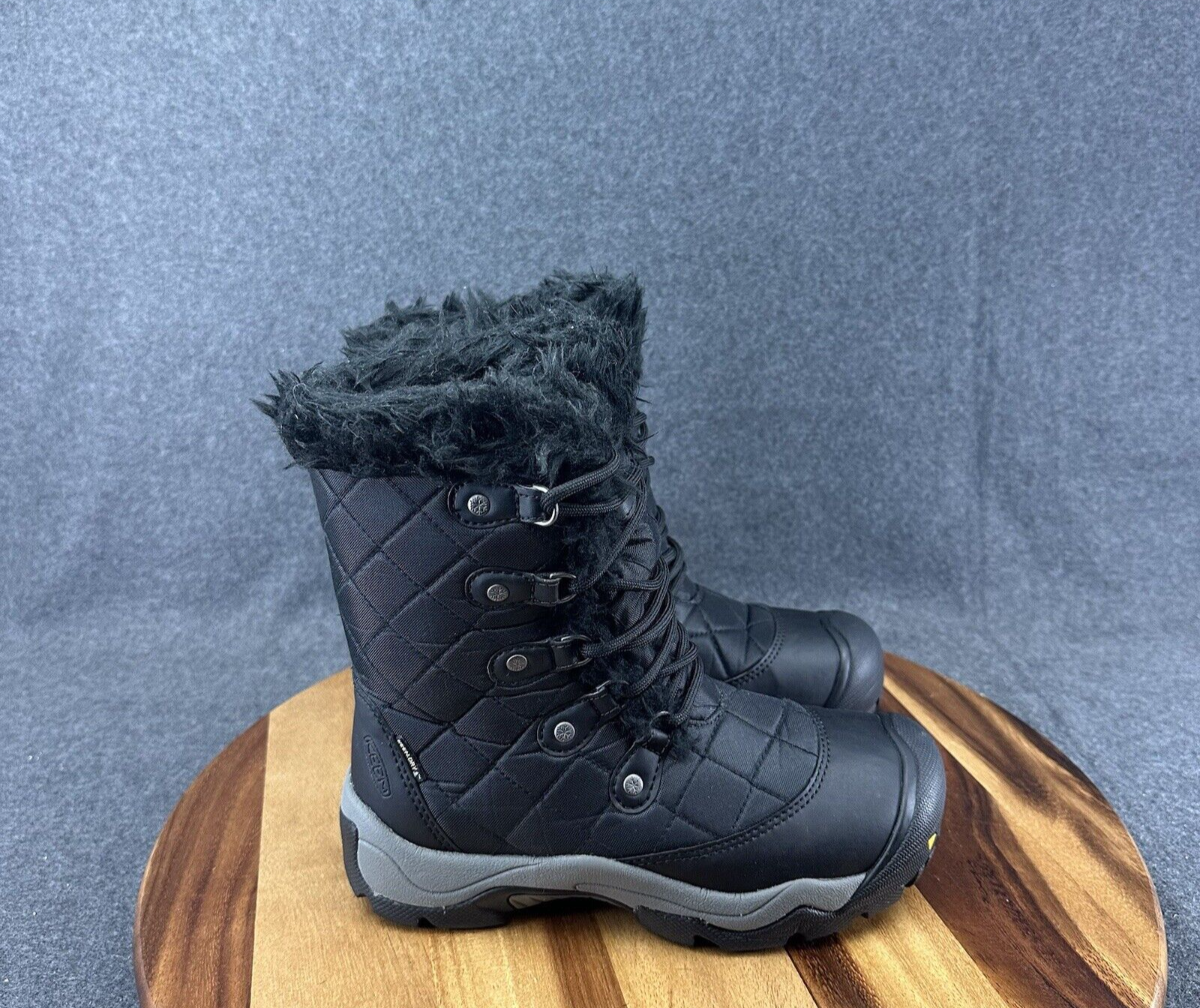 Stivali invernali donna 6 5 Keen Sunriver metà polpaccio neri #1007893 con tecnologia Keen Dry