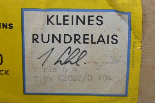 Vintage Relais mit Spule v. Siemens Typ T Bv 62002/0 10a / T rls 6 a, Relay, NOS - Picture 2 of 14