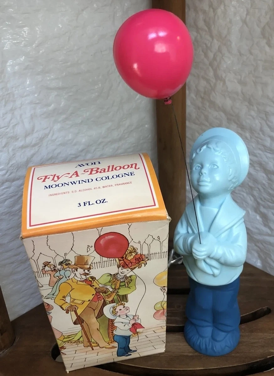 Vintage Avon Fly A Balloon 3 oz Moonwind Cologne Mostly Empty W