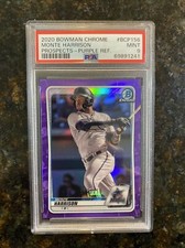 2020 Bowman Chrome MONTE HARRISON Prospects-Purple Ref. #BCP156 PSA MINT 9 RC!
