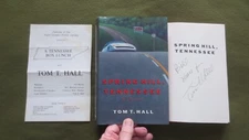 Spring Hill Tennessee SIGNED Tom T. Hall, Country Music, Shelbyville Tennessee
