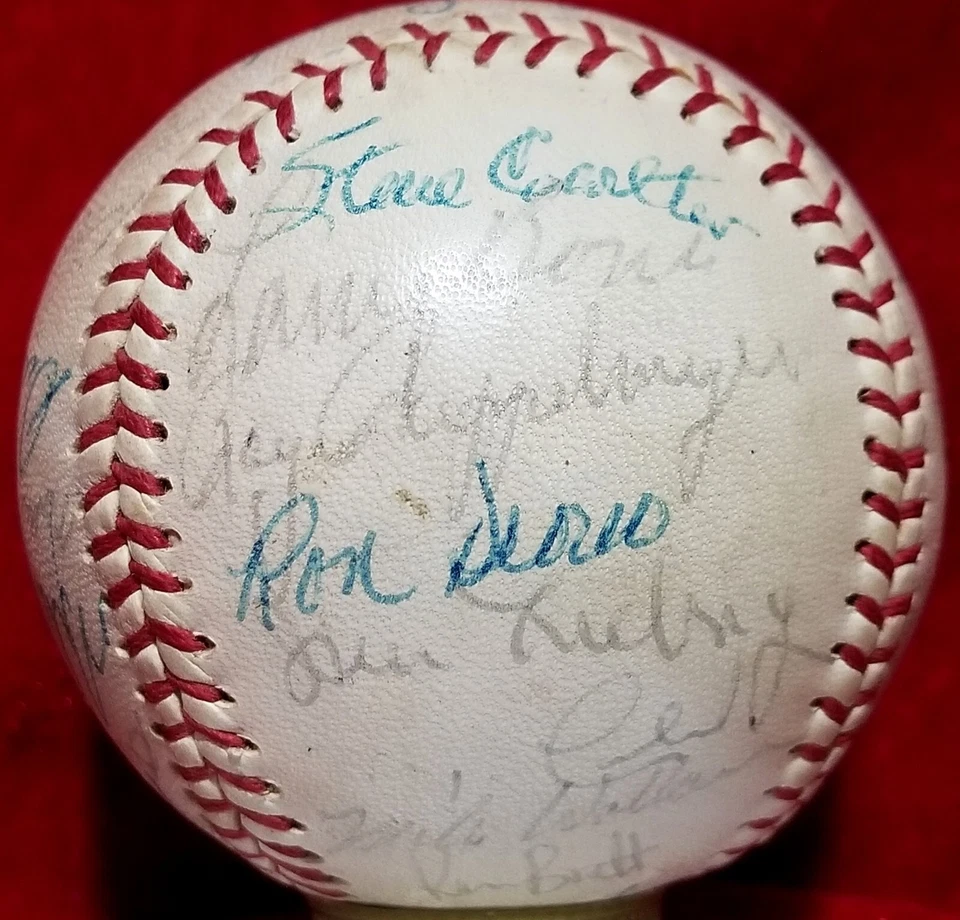 1973 Philadelphia Phillies Team Signed Ball MIKE SCHMIDT ROOKIE Era HOF vtg 70s - Image 4 of 4