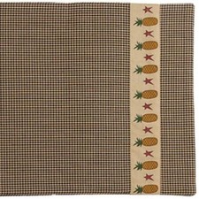 Corredor de mesa a cuadros Primitive PINEAPPLE & STARS, 13" X 36", The Country House