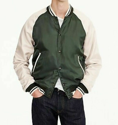 Barnes Letterman Jacket Green XS | eBay
