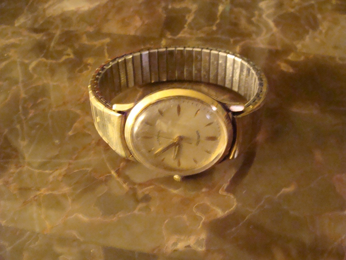 HAMILTON AUTOMATIC WRIST WATCH 10K GF BEZEL STAINLESS BACK