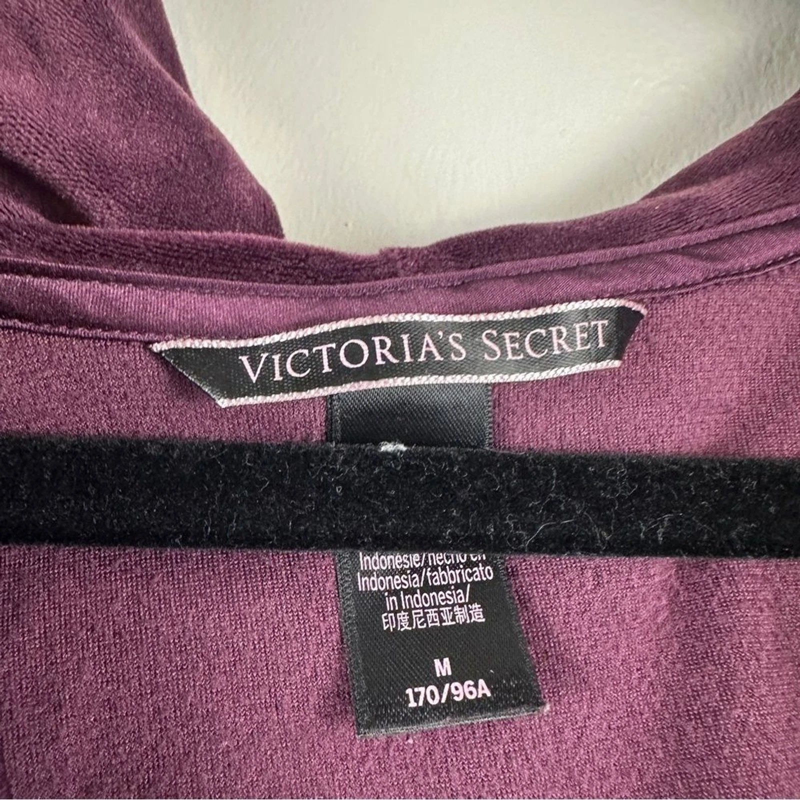 UNDERCOVER Victoria Secret felpa con cappuccio velluto media full zip giacca cappuccio viola