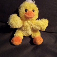 Yellow Duck Dan Dee Plush Stuffed Small Toy Chick Furry