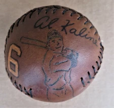 Detroit Tigers  Al Kaline  Mr. Tiger Glove Leather wrapped baseball - 1 of 1.
