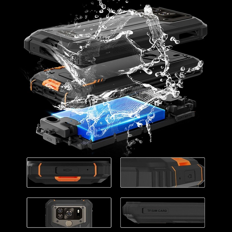 HOTWAV W10 Smartphone Outdoor 15000 mAh Battery 4GB+32GB Dual 4G GPS Face ID - Immagine 3 di 3