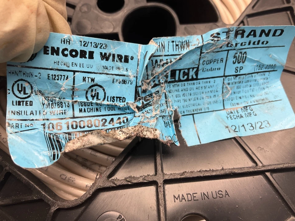 Encore Wire 106100802440 HHNT/THWN-2 White 500 SP P - Image 3 of 4
