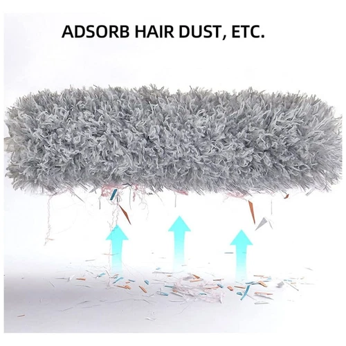 CATTURA POLVERE SPOLVERINO SOTTILE CON MANICO TELESCOPICO PANNO MOP PIEGHEVOLE - Foto 4 di 5