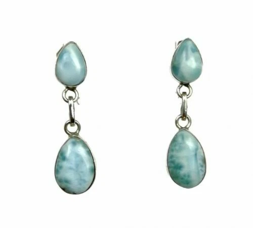 Orecchini di bigiotteria pendenti in argento in pietra