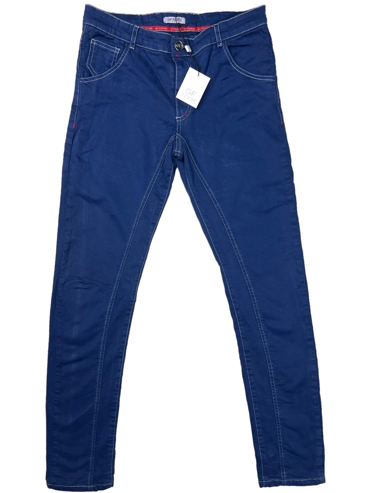 GF Ferre Boys 13 Years Blue Trouser Pants RRP £95 Designer Kids Clothing