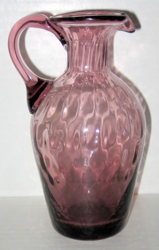 Vintage Fenton Art Glass Amethyst Purple Small Pitcher, Creamer, Cruet - Picture 3 of 6