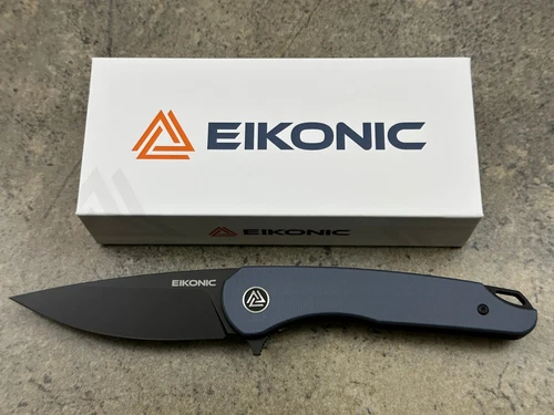 Eikonic Dromas Pocket Knife Steel Blue G10 Handle Premium D2 Steel Blade