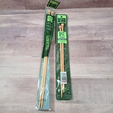 Bamboo Knitting Needles No. 9 5.5 mm 13"   No. 8 5.0 mm 9"  Clover Takumi