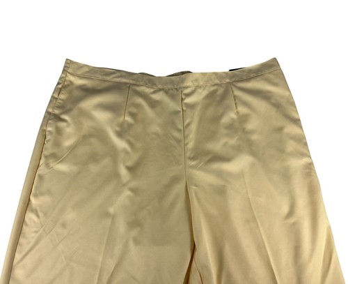 NWT Alfred Dunner Pull On Trouser Dress Pants Women's Plus 24W Yellow High Waist - Picture 2 of 7