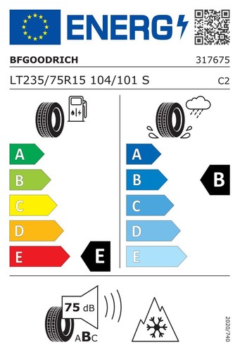 NEUMATICOS DE VERANO BFGOODRICH 235/75 R15 104/101S ALL-TERRAIN T/A KO2 RWL - Imagen 2 de 5