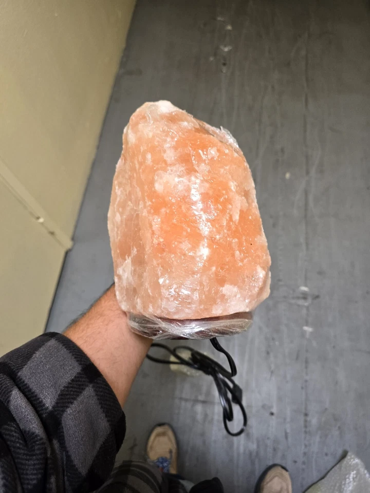 Гималайская соляная лампа 11-15 фунтов | розовая соляная лампа | очиститель воздуха Crystal Rock - Изображение 2 из 4