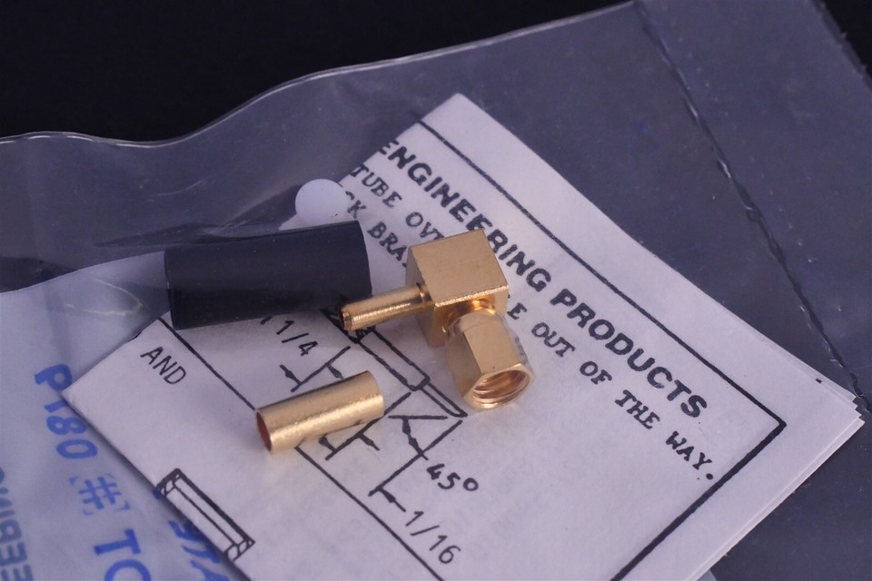 2 Radiall SMC 10GHz 50 Ohm RF Microwave Connector RG174/U RG316/U ...