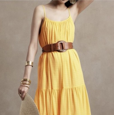Banana Republic Canna Cotton Maxi - yellow Dress