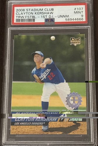 Clayton Kershaw [1st Day Issue] #107 card from 2008 Stadium Club
