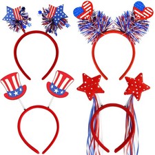 4th of July Headbands Patriotic Headband USA Flag Head Boppers Headwears for ...