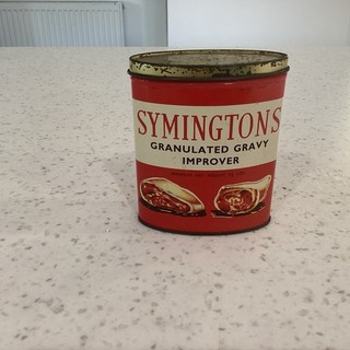 Vintage Symingtons Granulated Gravy Improver Tin Can Kitchenalia With Lid VGC
