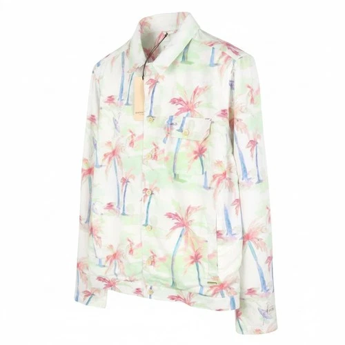 SCOTCH & SODA Men Jacket M Colourful Palm Hawaii Hemp Blend Button Up DDP video thumbnail