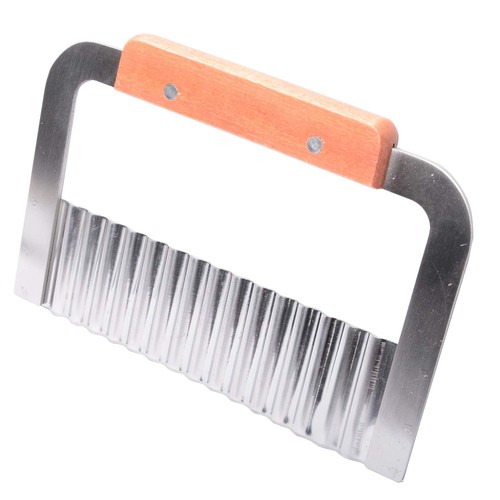 Crinkle Cutter Potato Slicer Tool Stainless Steel Blade French Fry Vegetable ...