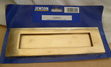 BN Jewson polished brass Victorian letter plate box 254 x 75mm with fixings