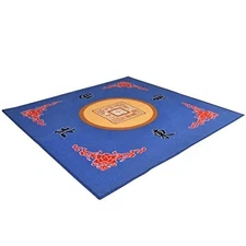 THY COLLECTIBLES Universal Mahjong/Paigow/Card/Game Table Cover - Blue Mat 31.5