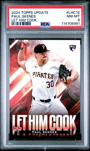2024 Topps Update Paul Skenes Rookie Let Him Cook LHC-12 PSA 8 NM-MT Pirates