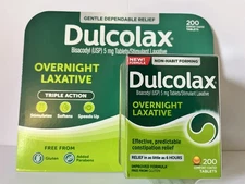  Dulcolax Laxative Tablets 5mg Bisacodyl USP Constipation Relief 200 Tablets