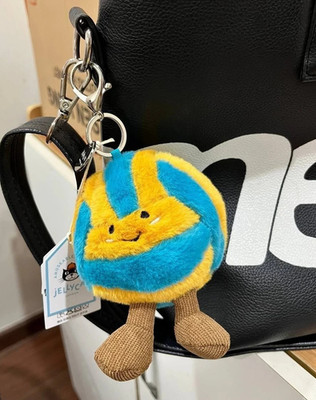 Jellycat Amuseables Sport Volleyball Keychain Plush Bag Charm Gift Soft Toy