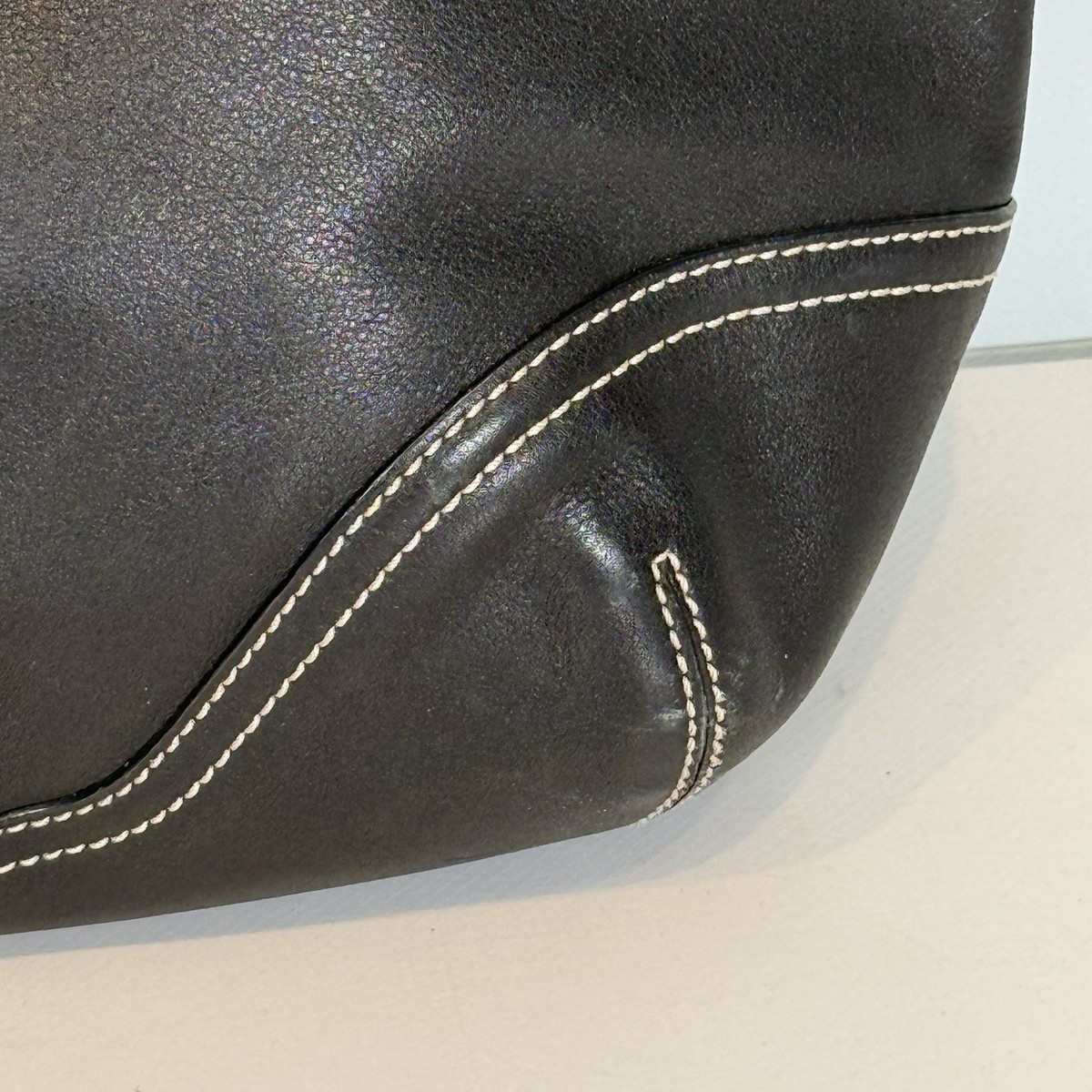 Vintage Y2K Coach Soho Buckle Shoulder Bag Black Leather Tote