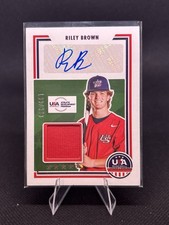 2022 Panini USA Baseball Stars & Stripes Riley Brown #SSS-RB Auto Relic /379