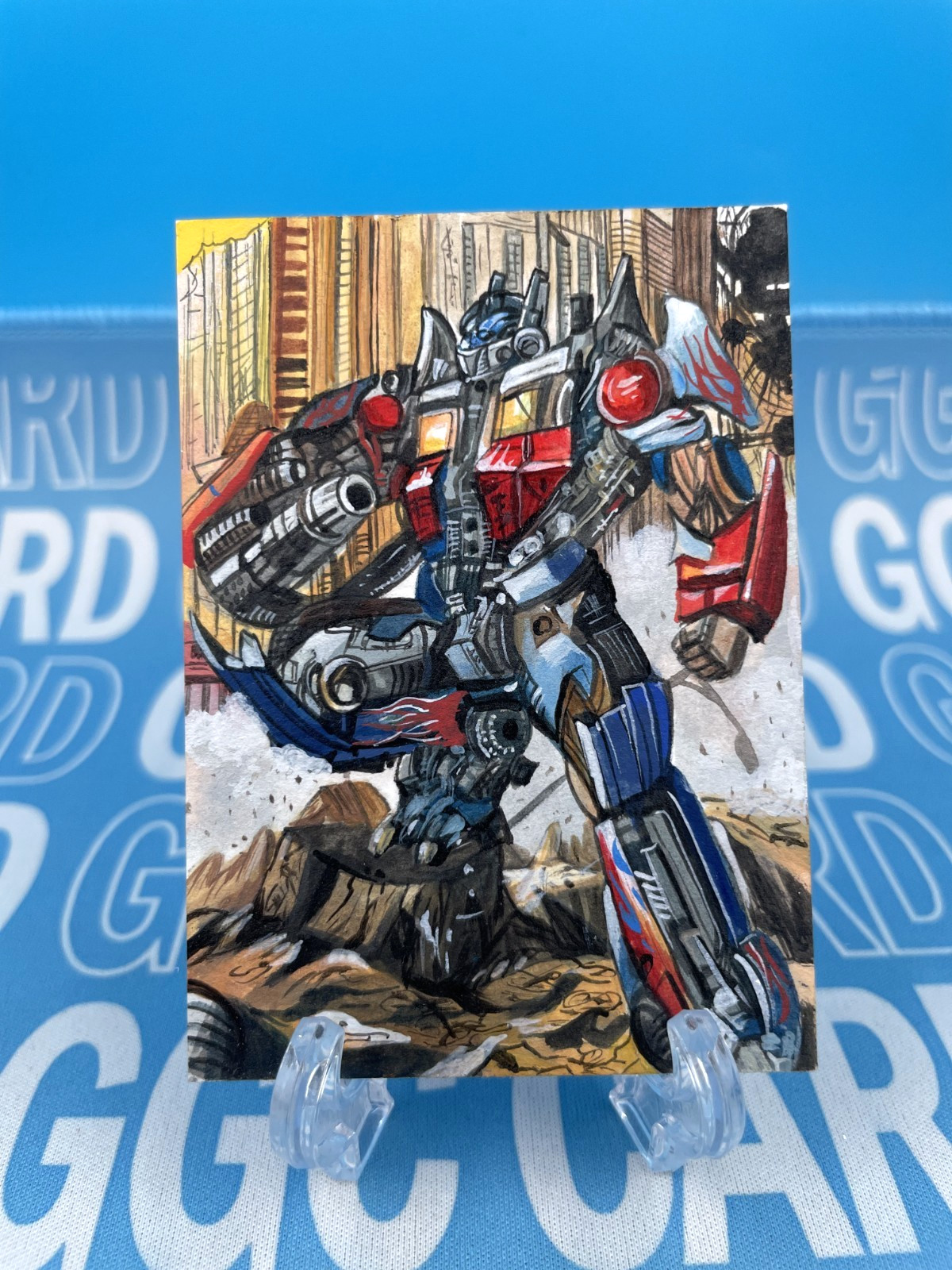 GGC Studio Transformers Optimus Prime Artist Hand Drawn Auto Sketch Card 1/1