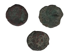 Roman Coins x3 – Ancient Bronze – Uncleaned / Mixed Lot