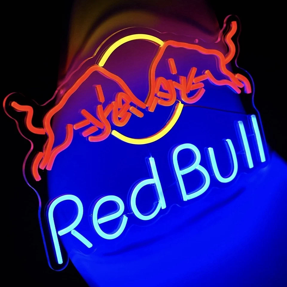 Red Bull Light Up Sign - Image 2 of 2