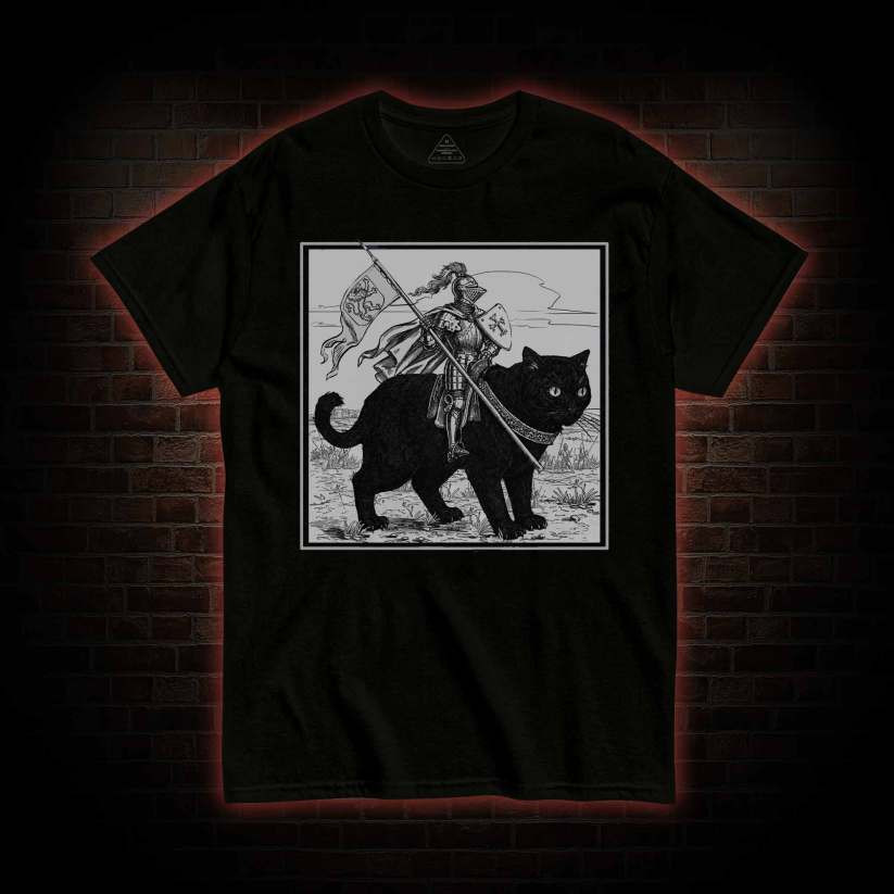 Camiseta Caballero Medieval | Camiseta Gráfica Armadura Guerrero Histórico Camiseta Unisex